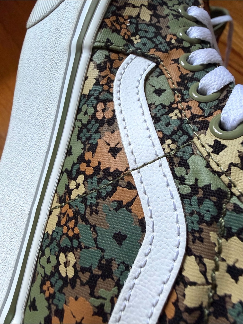 Vans Sk8-Hi Tapered Stackform Camo Floral Loden Green Platform Mens 6 Womens 7.5 - Picture 10 of 12